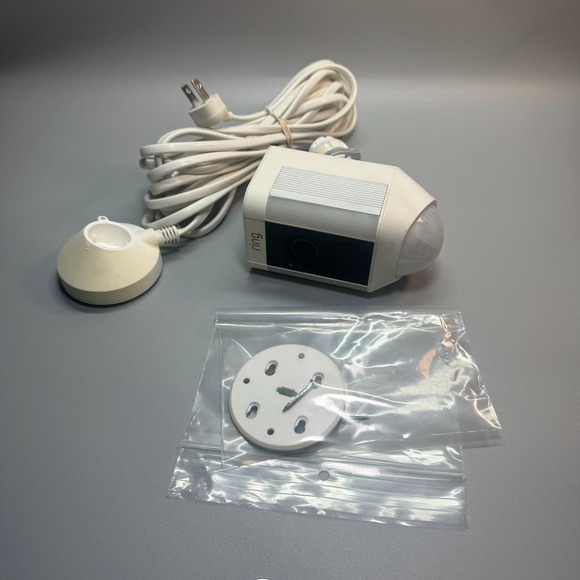 Ring Spotlight Cam Wired Outdoor Security Wi-Fi Camera- Tested/Working - Picture 1 of 4